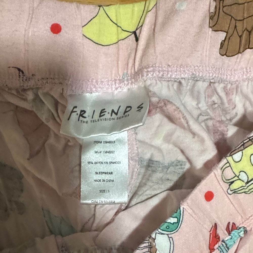 Friends Black and Pink female Pajama Set - Picture 3 of 5